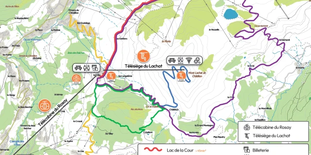 Simplified summer lift map