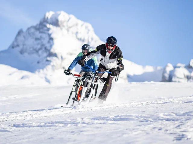 Vélo-ski shooting in Grand-Bornand, winter 2019>20
