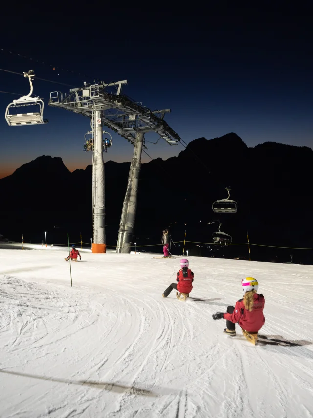 Descente en yonner en nocturne