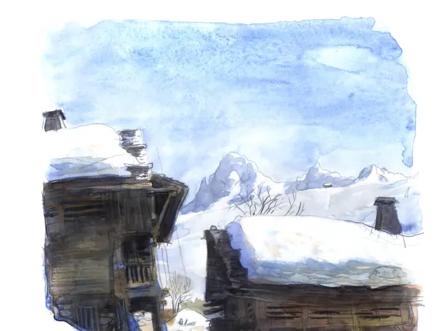 Dessin des Bouts en hiver