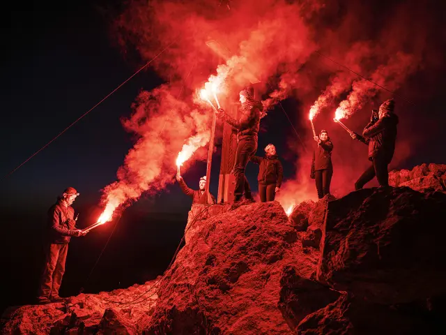 Dans l'objectif de Tilby Vattard à l'occasion de la Fête de la Montagne, du 14 juillet 2026 - éclairage de la chaîne des Aravis