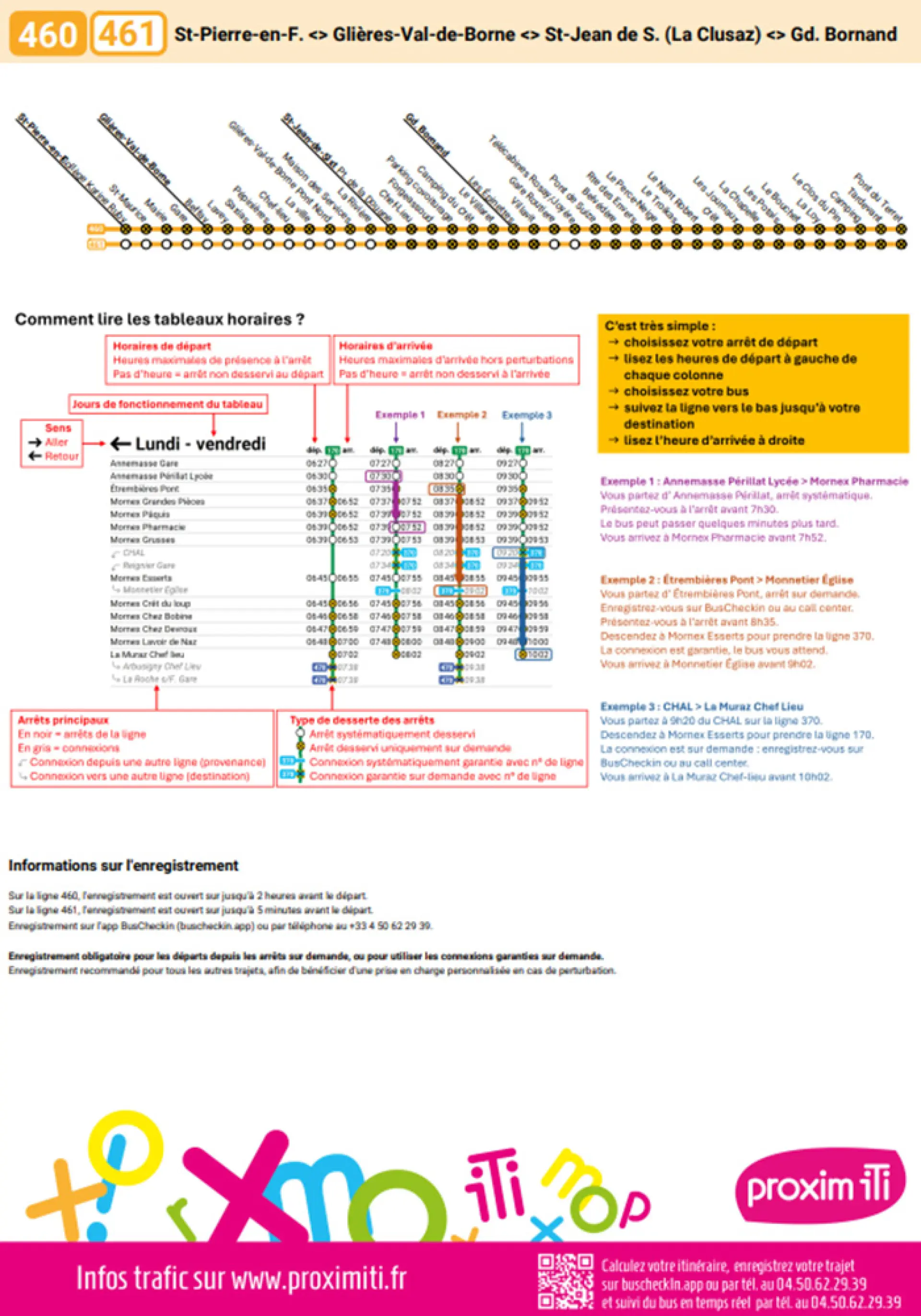 Horaires été 2026 Proximi'iti lignes 460-461