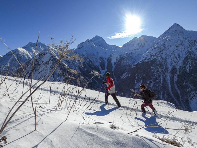 Vue sur la muselle depuis les abords en montagne des Deux-Alpes