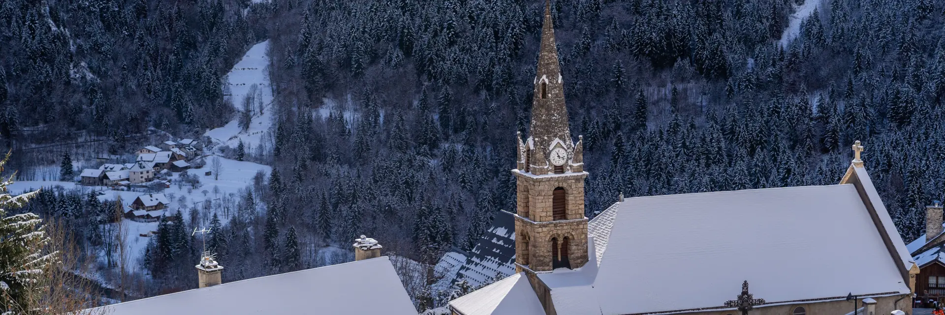 Eglise Venosc Village hiver