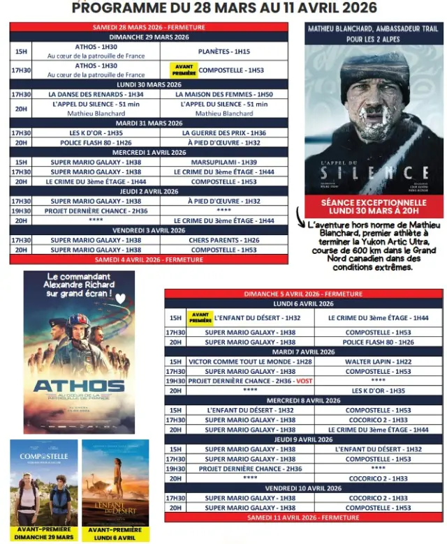 Cinema 28 Mars 11 Avril