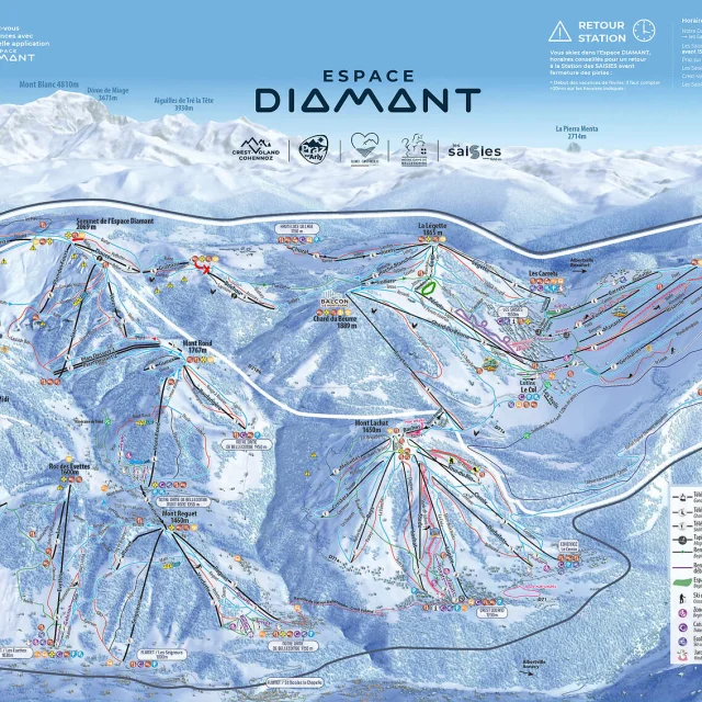 Mappa della pista Les Saisies