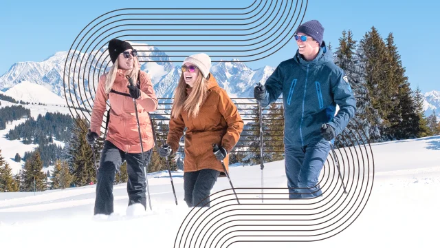 Balade piétons raquettes aux Saisies