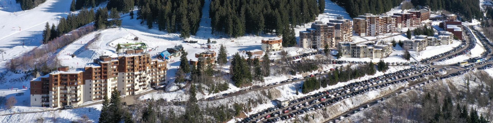 Prapoutel / Les 7 Laux : vue aérienne sur la station de Prapoutel