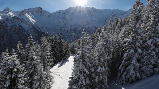 Piste Les 7 Laux en Hiver