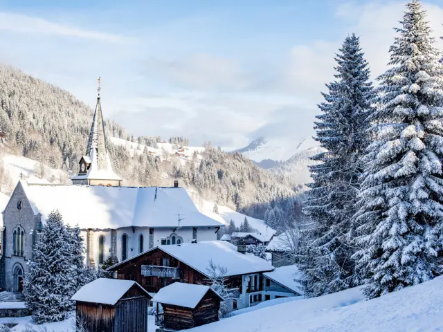 22 februari 2022 Sneeuw Dorp Kerk Lesgets Cplaurabureau 8325 Ld