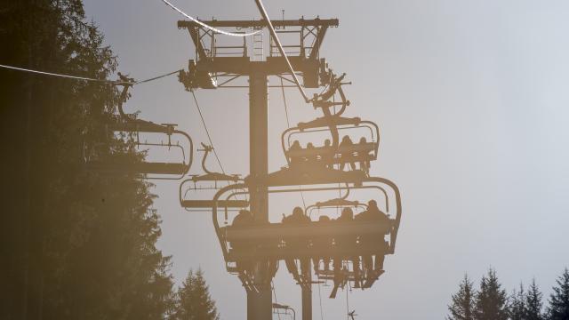 Le domains skiable de Chapelle d'Abondance. Haute-savoie, 19 février 2019.