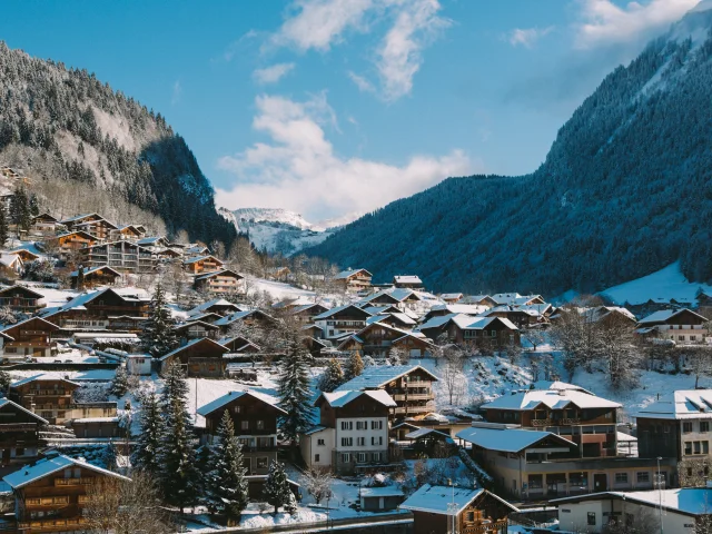 1. Village view Chalets Cliff view Avoriaz Sam Ingles