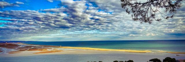 Photo de la plage des Coussoules depuis la Falaise de Leucate
