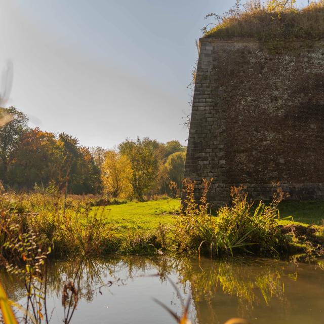 Stadswallen van de Citadel in de herfst