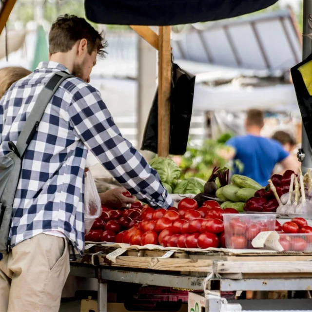 marché choix des légumes