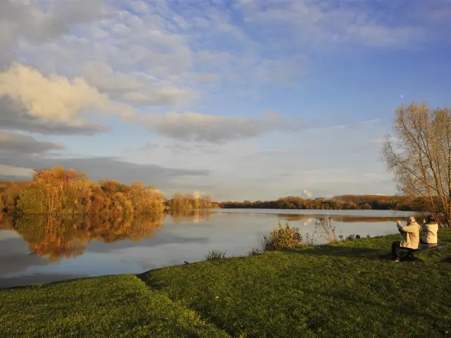 Lac du héron à Villeneuve d'Ascq aux couleurs automnales