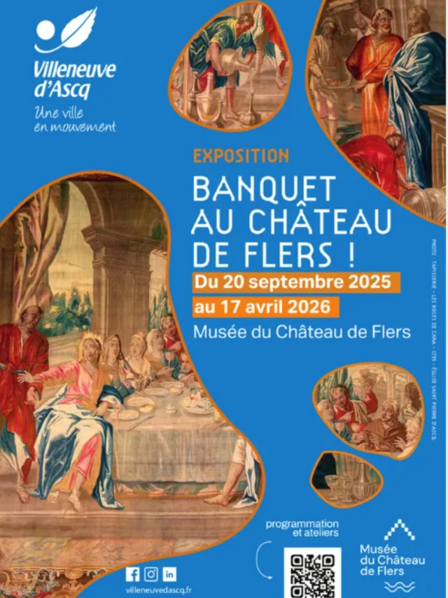 affiche de l'Expo Banquet au Château de Flers à Villeneuve d'Ascq