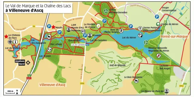 Plan Du Val De Marque Et De La Chaine Des Lacs