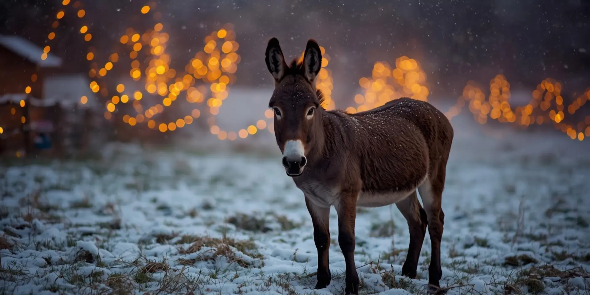 âne de noël dans un champ - jeu concours