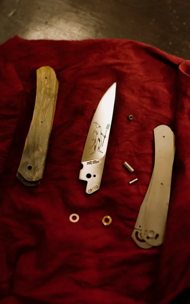 Montage d'un couteau - Bobine