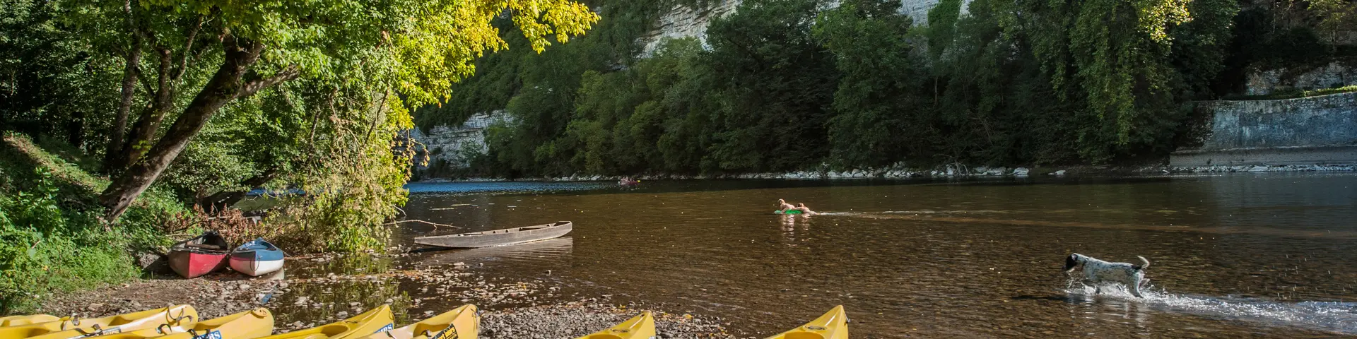 Départ canoë sur la Dordogne - Port Loisirs à Creysse