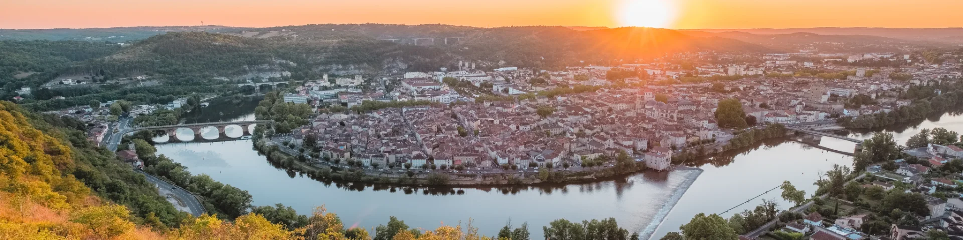 Coucher de soleil sur Cahors