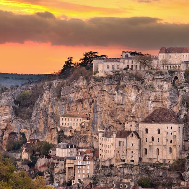 Rocamadour au coucher du soleil