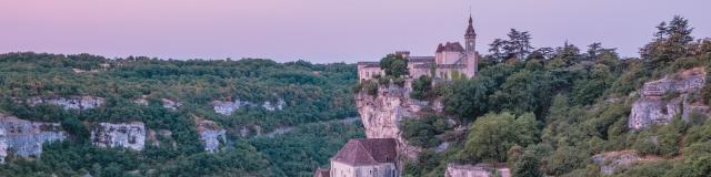Tombée de la nuit sur Rocamadour