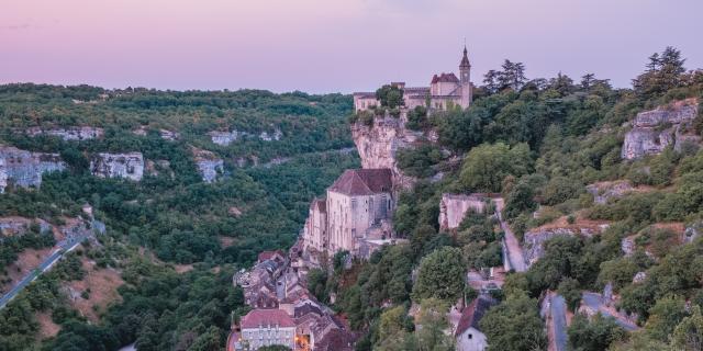 Tombée de la nuit sur Rocamadour