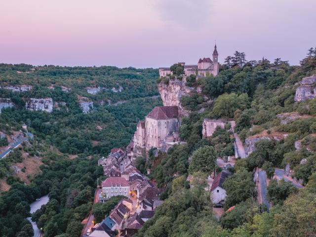 Tombée de la nuit sur Rocamadour