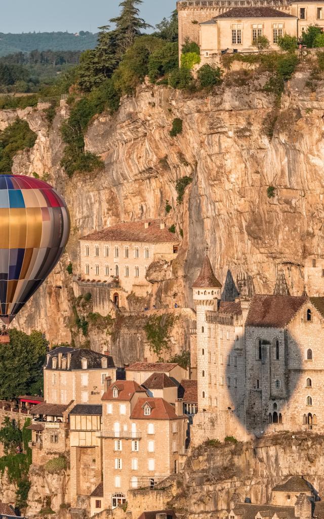 Décollage de montgolfière à Rocamadour