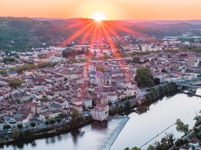 Coucher de soleil sur Cahors
