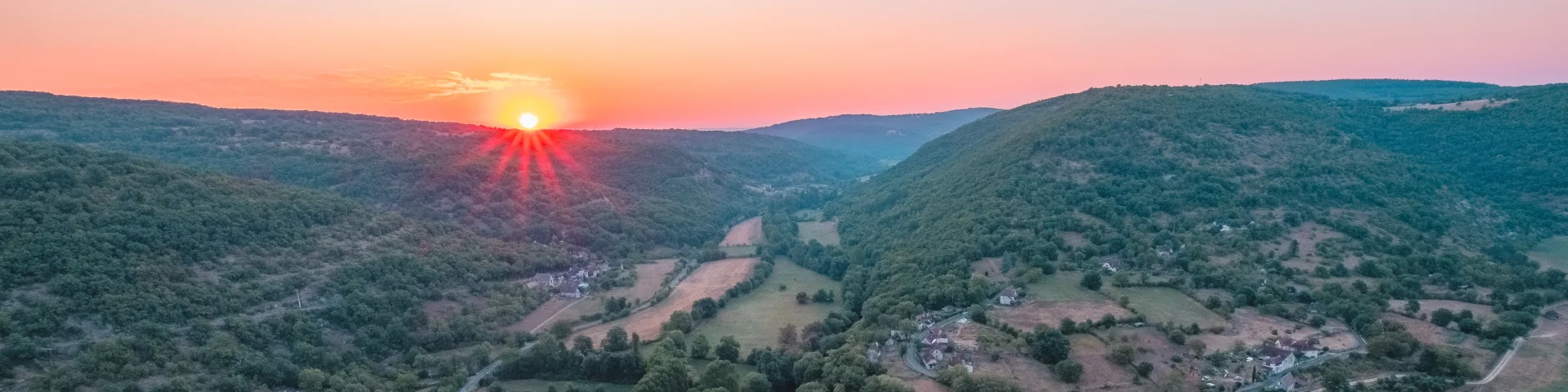 Lever du soleil sur Espagnac-Ste-Eulalie