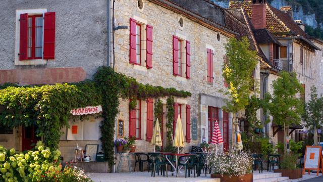 Jolies façades à Marcilhac-sur-Célé