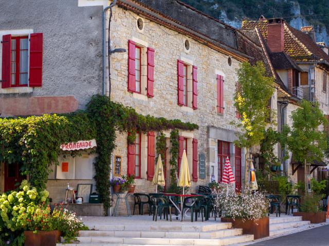 Jolies façades à Marcilhac-sur-Célé