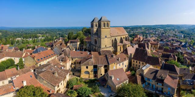 Vue aérienne de Gourdon