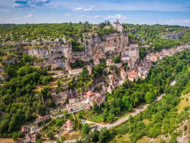 Vue aérienne de Rocamadour