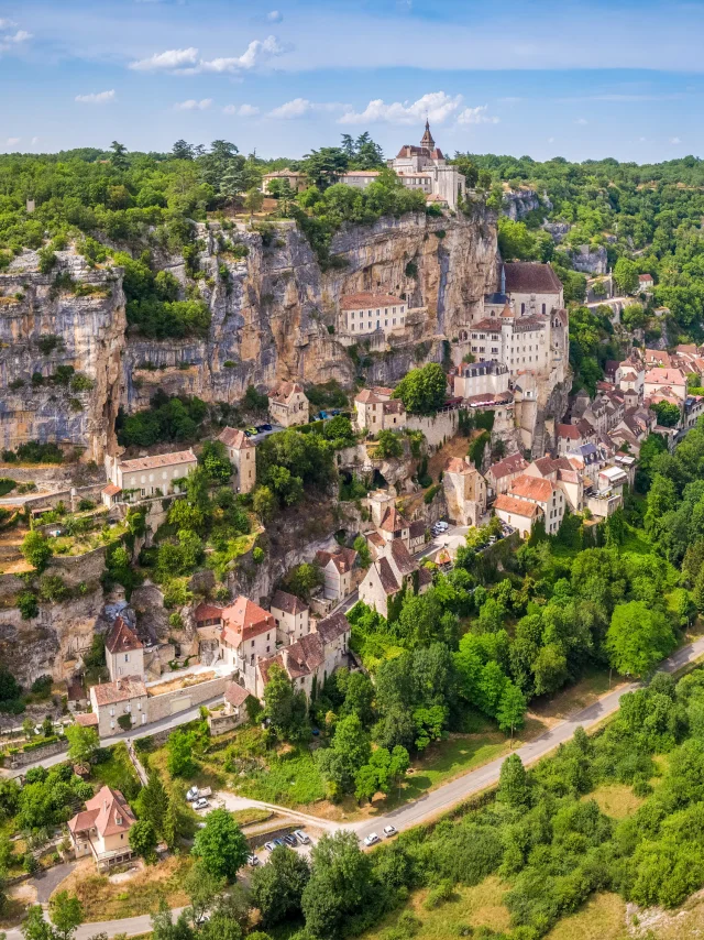 Vue aérienne de Rocamadour