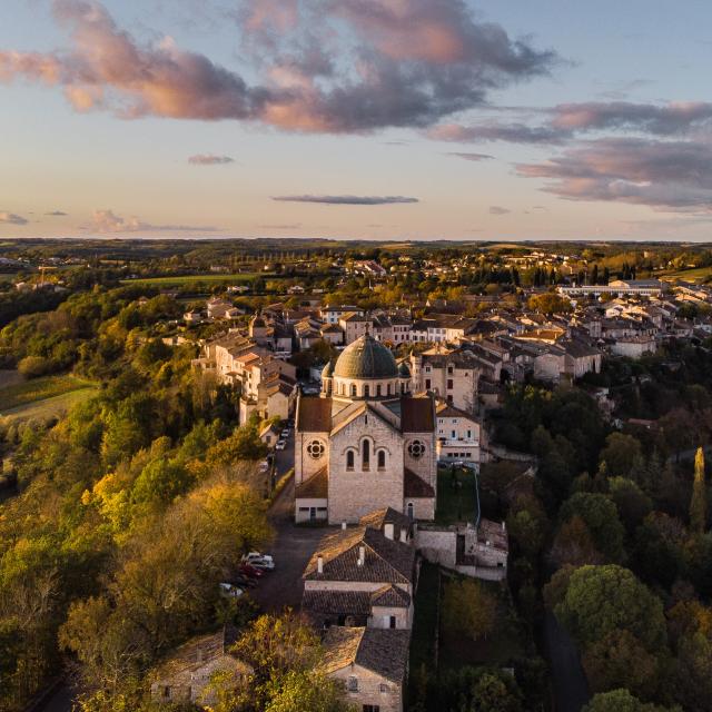 Vue aérienne de Castelnau-Montratier
