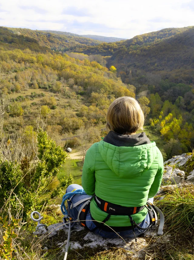 Orniac : Sur le site du Liauzu, via ferrata