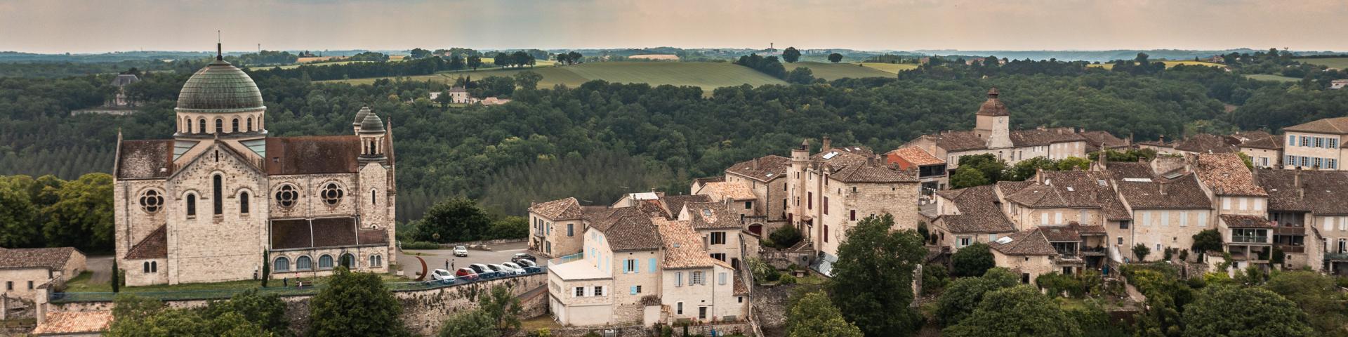 Vue drone de Castelnau-Montratier