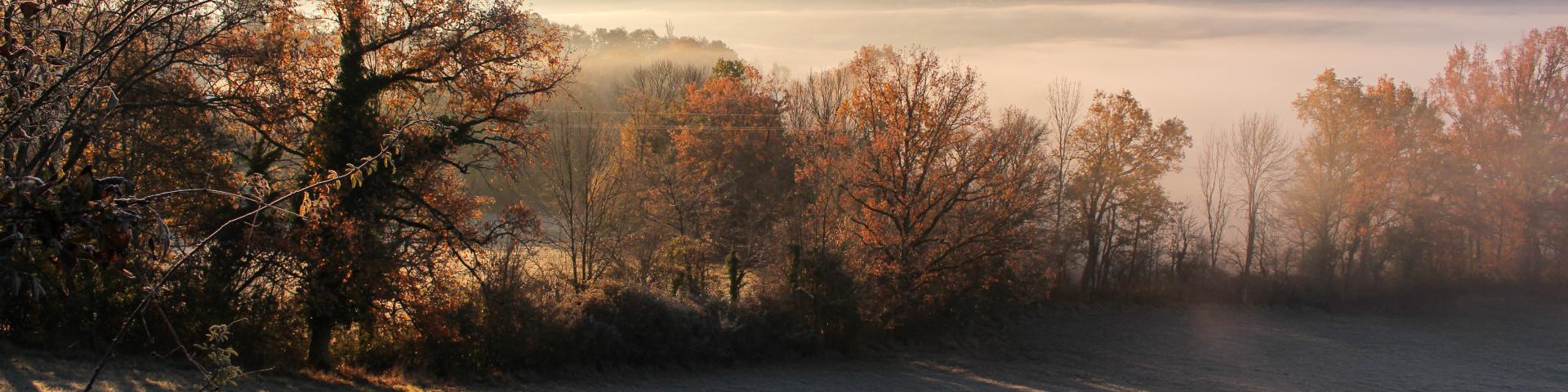 Automne avec vue sur la vallée du Célé