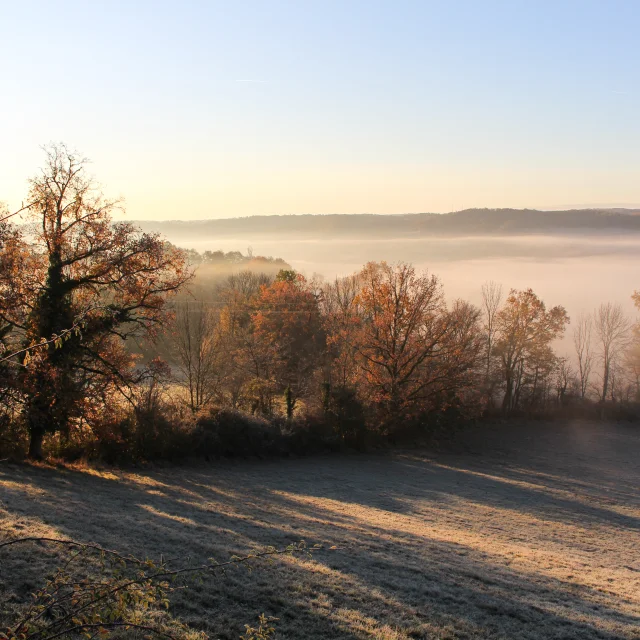 Automne avec vue sur la vallée du Célé