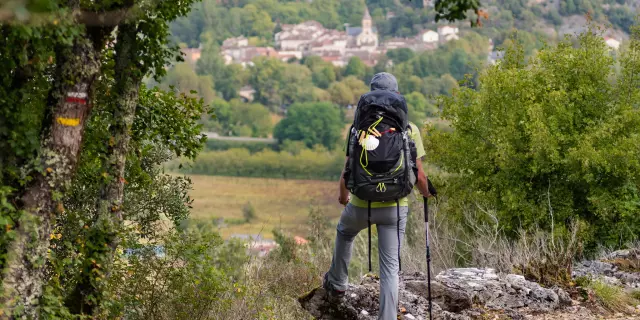 Pèlerin sur le chemin de Saint-Jacques de Compostelle