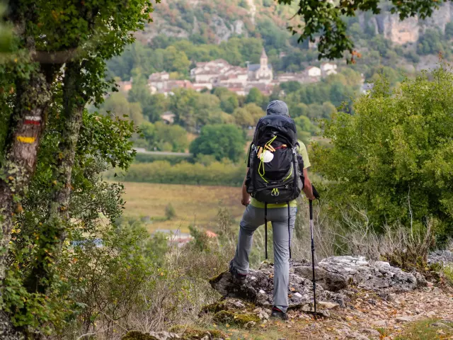 Pèlerin sur le chemin de Saint-Jacques de Compostelle