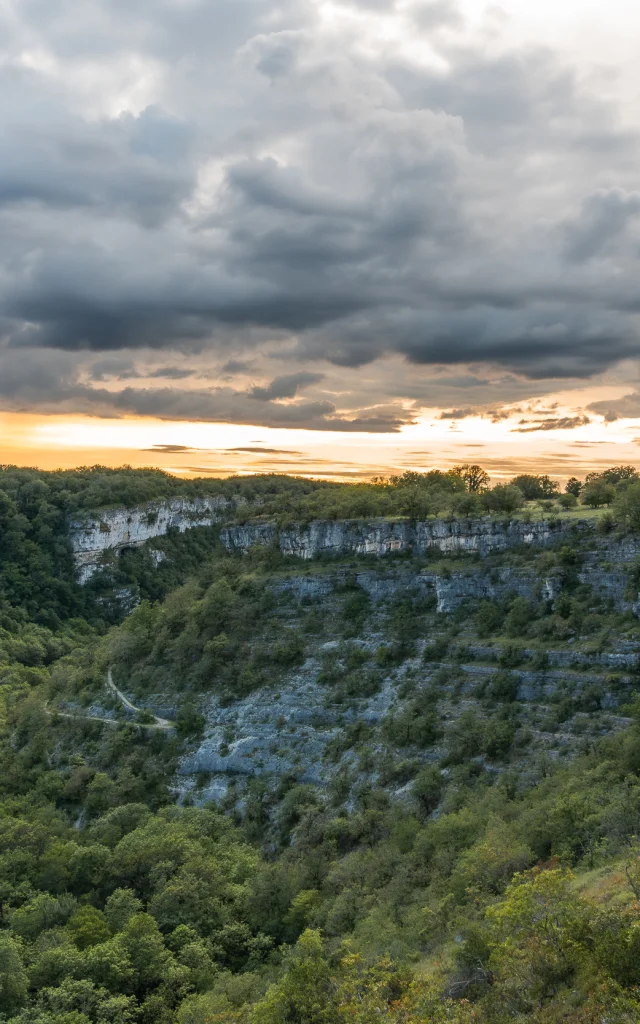 Coucher de Soleil au canyon de l'Alzou