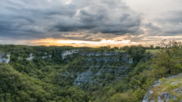 Coucher de Soleil au canyon de l'Alzou