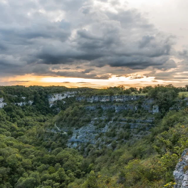 Coucher de Soleil au canyon de l'Alzou