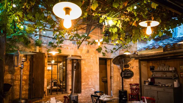 Terrasse du restaurant le Gourmet Quercynois