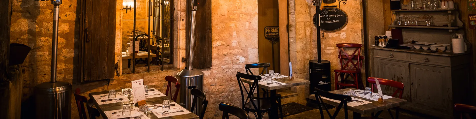 Terrasse du restaurant le Gourmet Quercynois